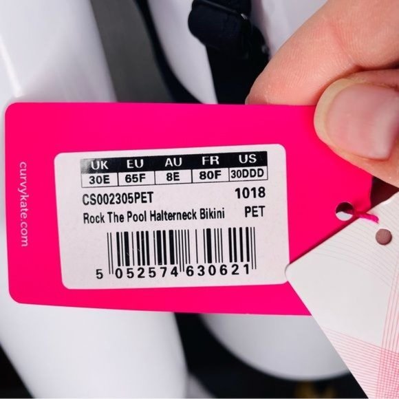 Nwt Curvy Kate Women's Standard Rock The Pool Halterneck Bikini top xl swimwear - Picture 8 of 10